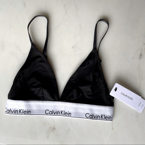 Calvin Klein Underwear Other - NWT Calvin Klein Unlined Triangle Bra, Size Small, Adjustable straps